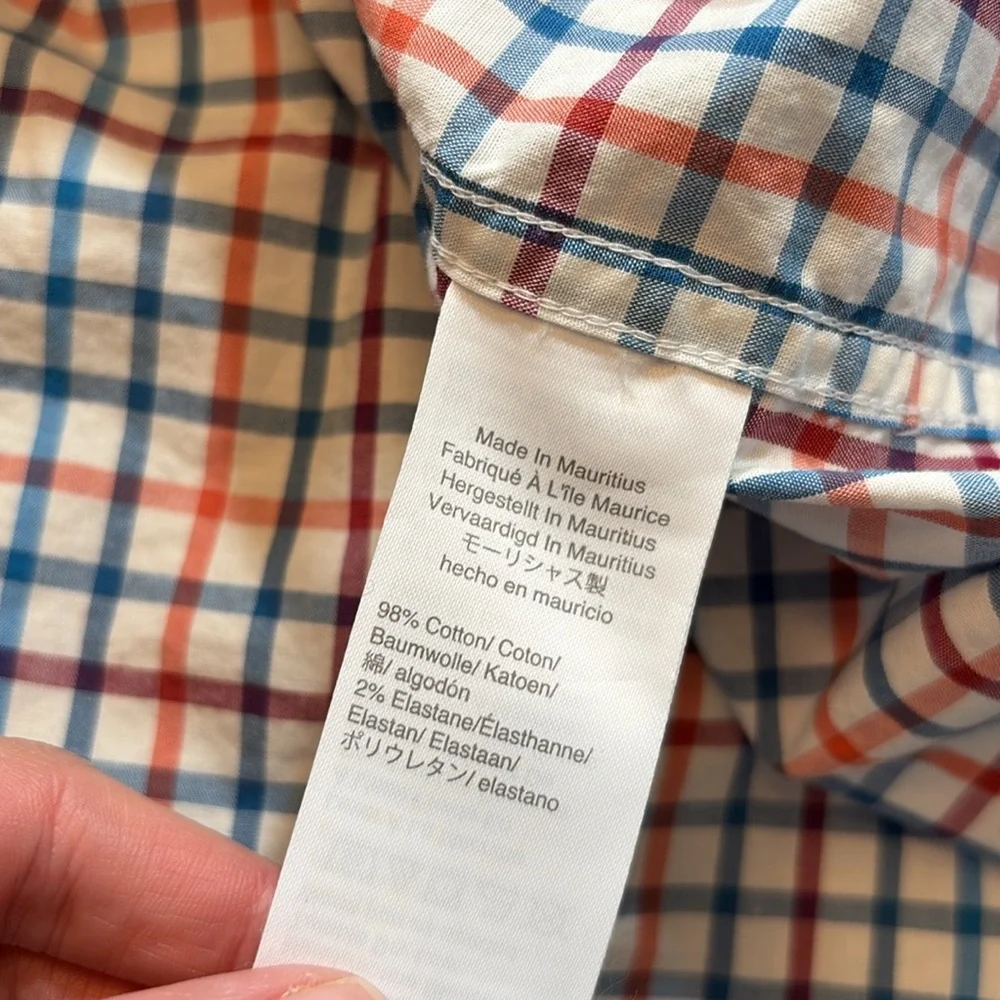 J. Crew Mercantile Flex Plaid Button Down Shirt sz L